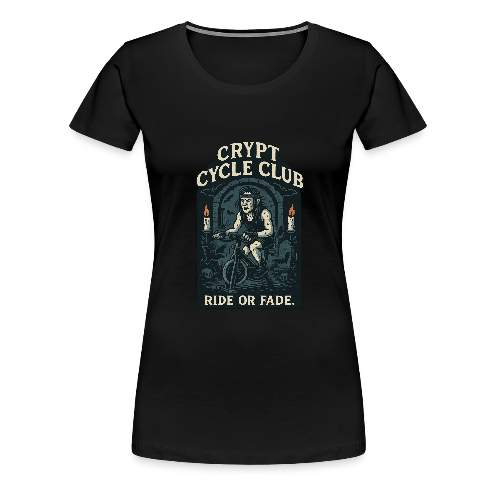 Frauen Premium T-Shirt – Crypt Cycle Club – Gothic Biker Shirt für dunkle Seelen - Schwarz
