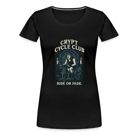 Frauen Premium T-Shirt – Crypt Cycle Club – Gothic Biker Shirt für dunkle Seelen - Schwarz