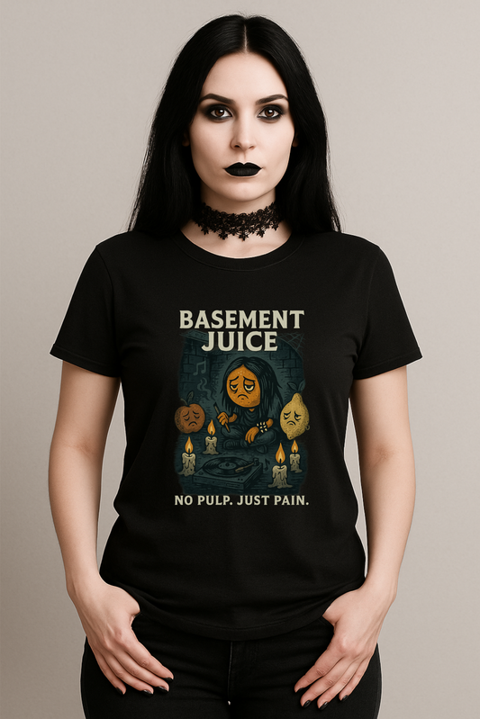 Frauen Premium T-Shirt – Basement Juice – Gothic Shirt mit sarkastischem Spruch für Damen