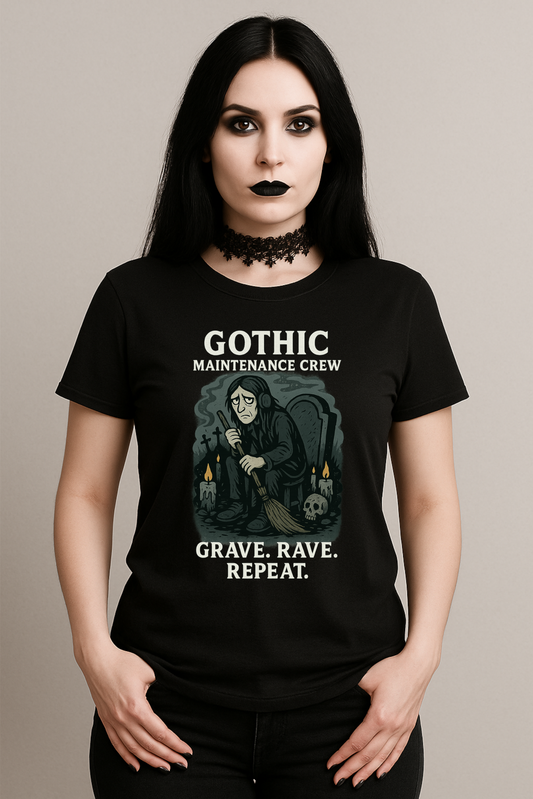 Frauen Premium T-Shirt. Gothic Maintenance Crew.